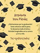 Tarjeta de Felicitaciones personalizable. Festejos de graduacin, 