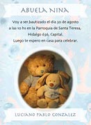 Tarjetas de Invitaciones para imprimir. Peluches