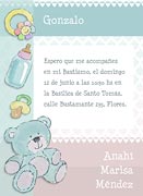 Tarjetas para imprimir de Bautismos