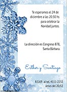 Tarjetas de Navidad para imprimir. Cristales de nieve