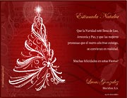 Tarjeta de Da de navidad para imprimir. Arbol encantado