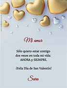 Tarjetas de san valentin para imprimir. Ahora y siempre