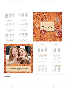 Tarjetas de Navidad para imprimir. Calendario de escritorio 2026