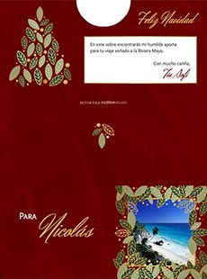 Tarjetas de Navidad para imprimir. Hojas de oro