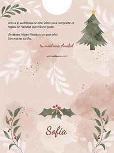 Tarjetas de Navidad para imprimir. Acuarelas