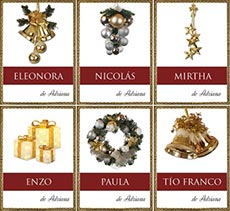 Tarjetas de Navidad para imprimir. Navidad dorada