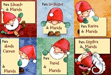 Tarjetas de Navidad para imprimir. Santa Claus