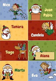 Tarjetas de Navidad para imprimir. Criaturas navideas